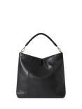 OSPREY LONDON Carina Large Leather Hobo Bag, Black