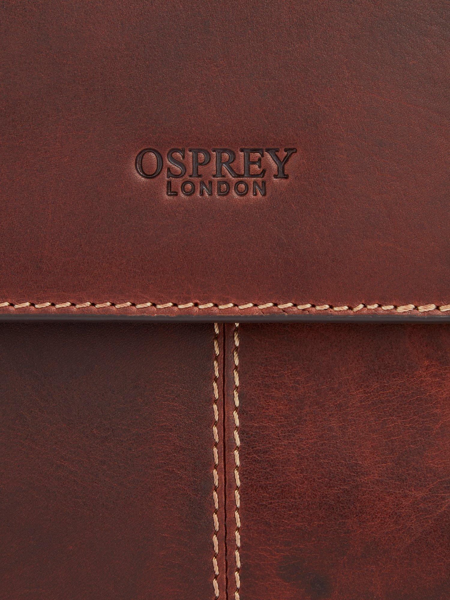 Product image 3 of 4, which shows OSPREY LONDON Narissa Leather Large Crossbody Bag, Chestnut