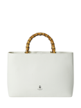 OSPREY LONDON Clio Leather Medium Grab Bag, White