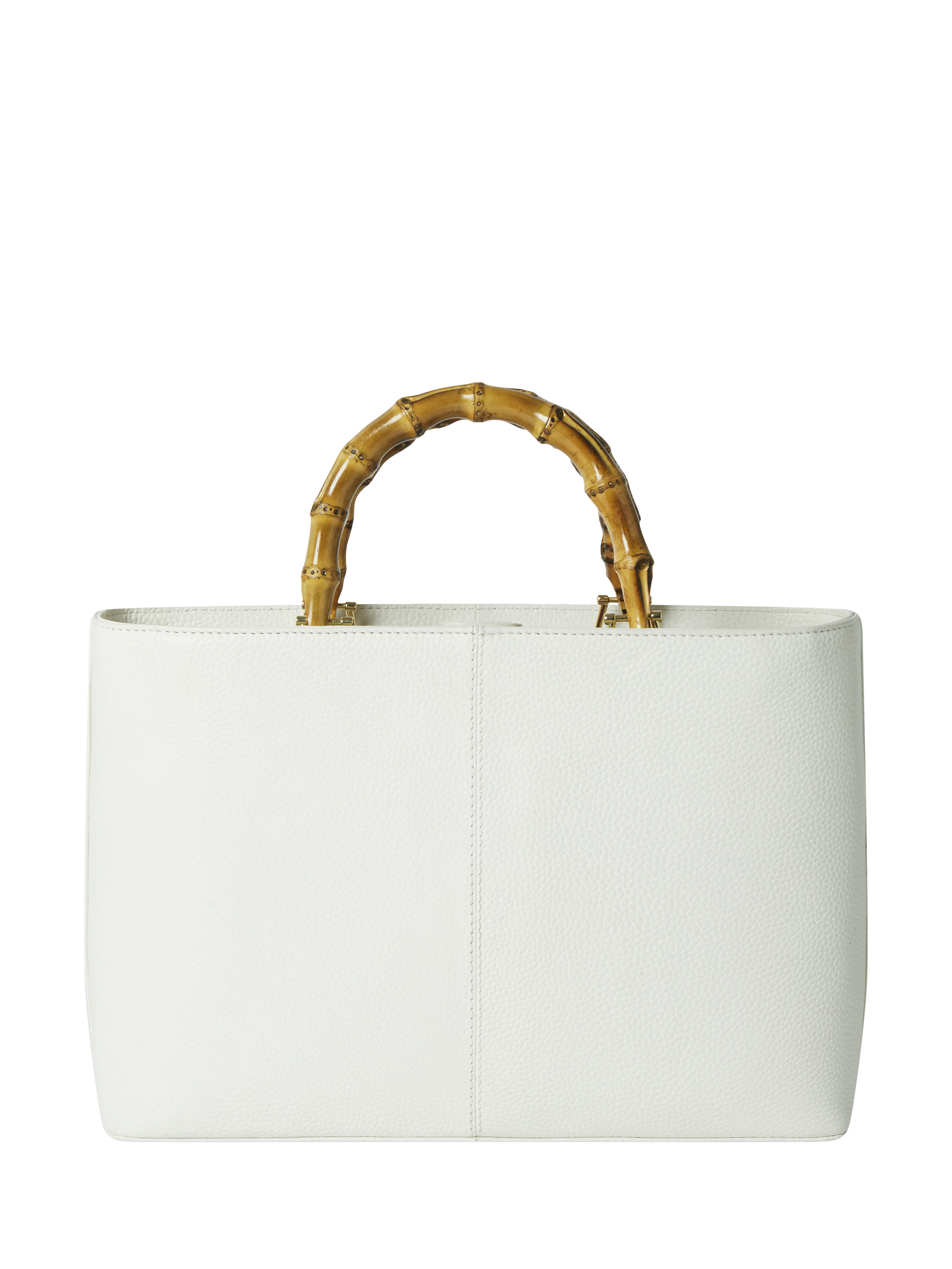 Product image 2 of 5, which shows OSPREY LONDON Clio Leather Medium Grab Bag, White
