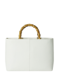 OSPREY LONDON Clio Leather Medium Grab Bag, White