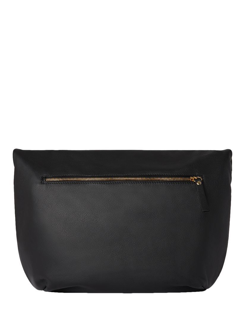 Product image 2 of 5, which shows OSPREY LONDON Milano Leather Crossbody Bag, Black