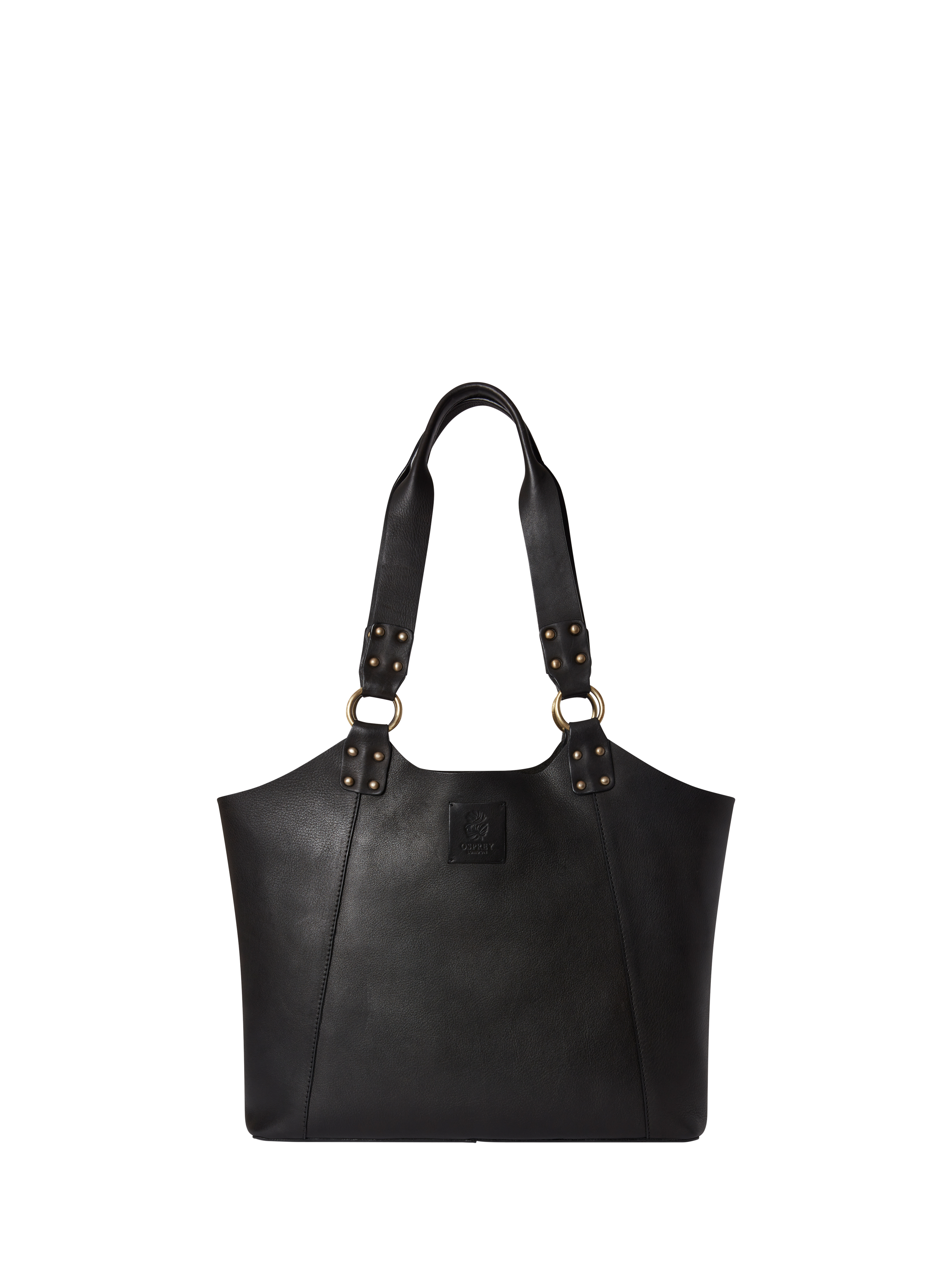 Product image 1 of 5, which shows OSPREY LONDON Monterrey Leather Tote Bag, Chestnut