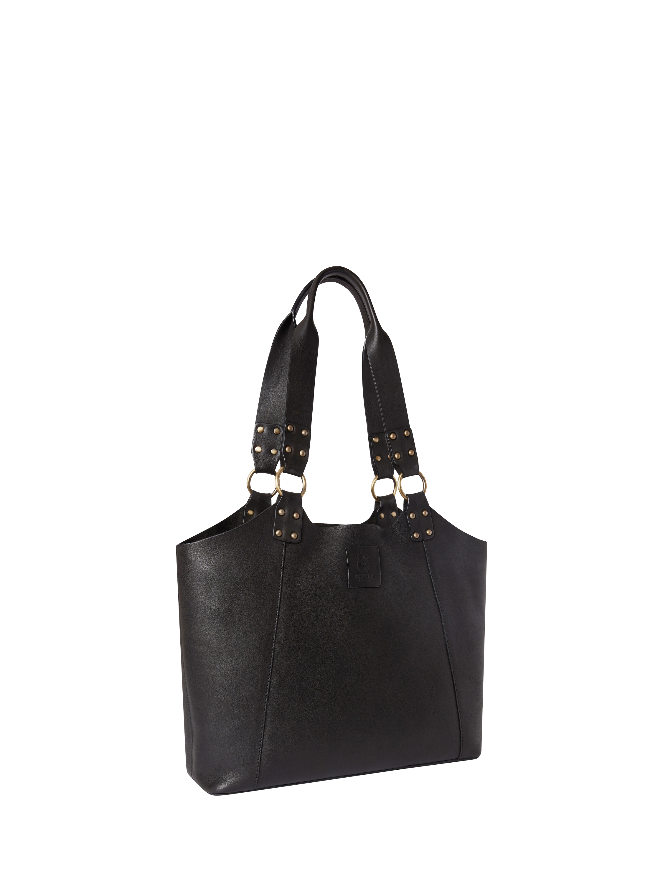 Product image 3 of 5, which shows OSPREY LONDON Monterrey Leather Tote Bag, Chestnut