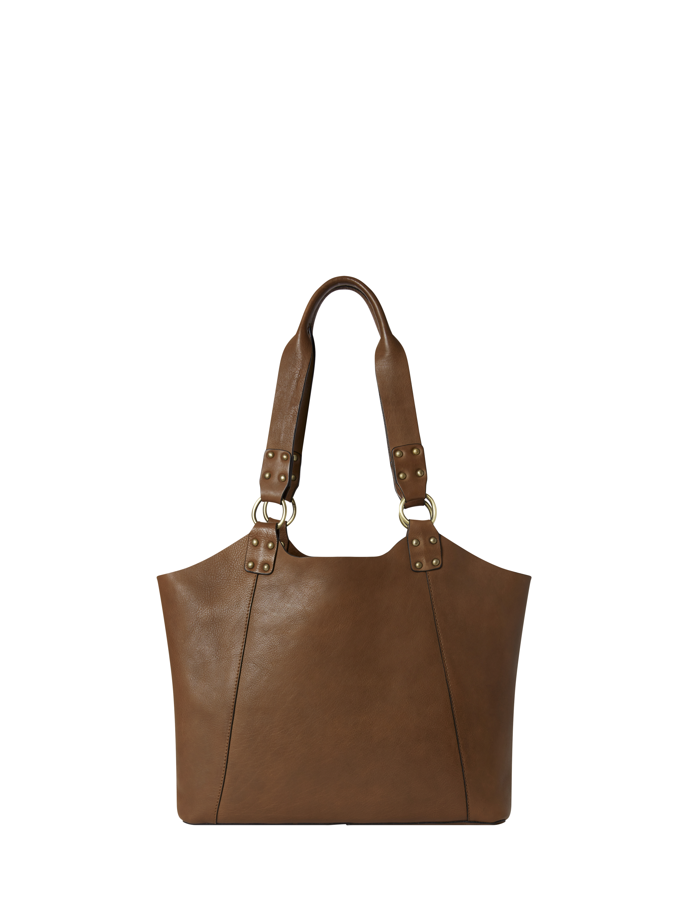 Product image 2 of 5, which shows OSPREY LONDON Monterrey Leather Tote Bag, Tan
