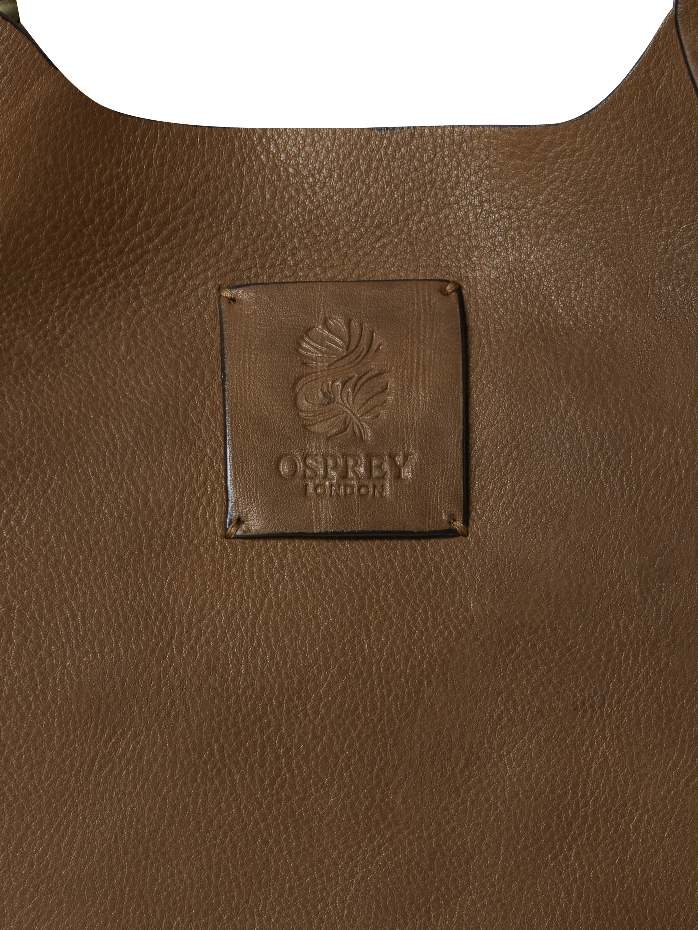 Product image 4 of 5, which shows OSPREY LONDON Monterrey Leather Tote Bag, Tan