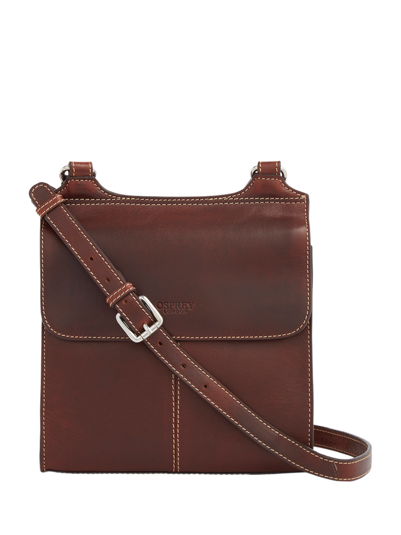 Product image 1 of 4, which shows OSPREY LONDON Narissa Leather Crossbody Bag