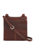 OSPREY LONDON Narissa Leather Crossbody Bag, Chestnut