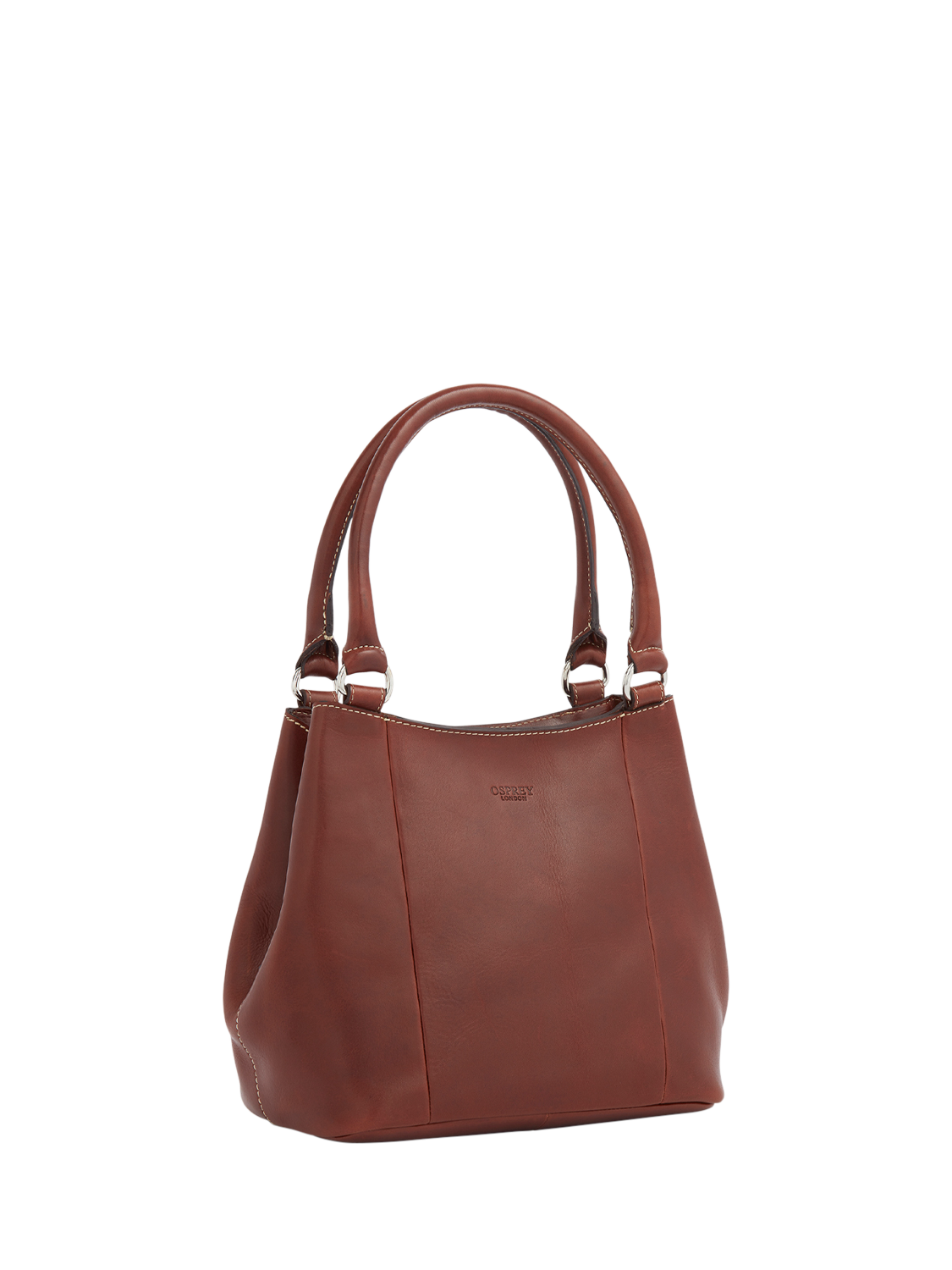 Product image 2 of 4, which shows OSPREY LONDON Narissa Leather Hobo Bag, Chestnut