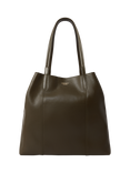 OSPREY LONDON Notting Hill Leather Tote Bag, Khaki