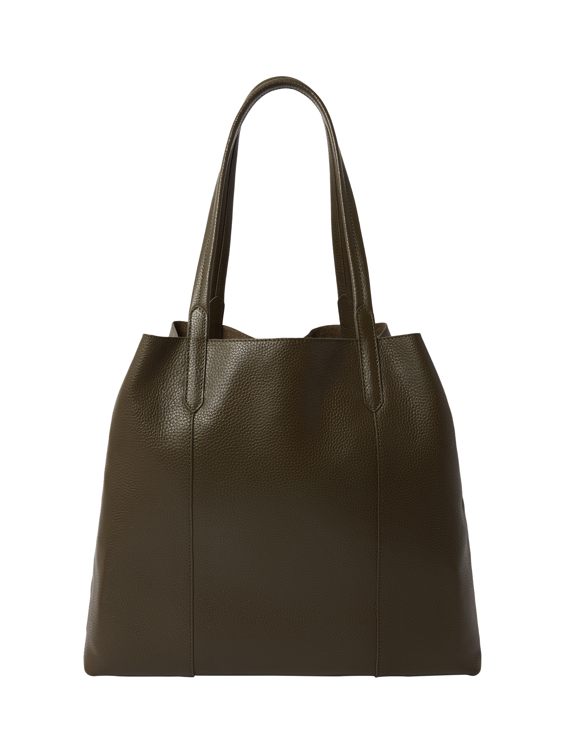 Product image 3 of 6, which shows OSPREY LONDON Notting Hill Leather Tote Bag, Khaki
