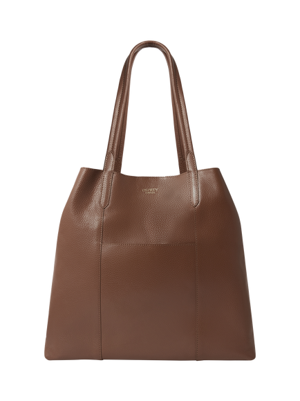 OSPREY LONDON Notting Hill Leather Tote Bag, Tan