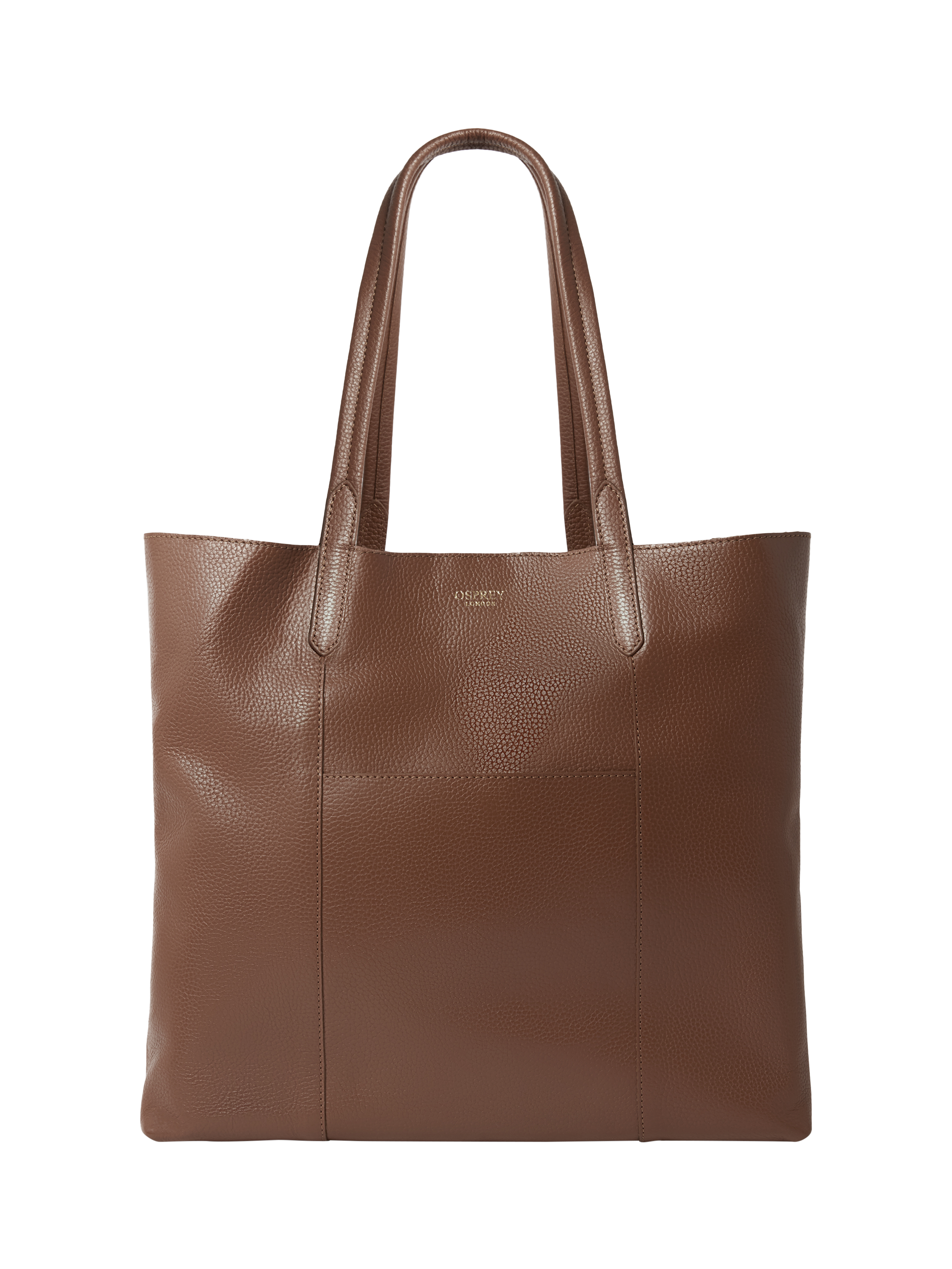 Product image 2 of 6, which shows OSPREY LONDON Notting Hill Leather Tote Bag, Tan