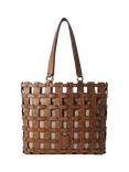 OSPREY LONDON Ophelia Leather Woven Cage Tote Bag