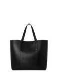 OSPREY LONDON Small Santa Fe Leather Tote Bag, Black