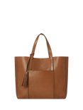 OSPREY LONDON Small Santa Fe Tote Leather Bag, Tan