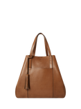 OSPREY LONDON Small Santa Fe Tote Leather Bag, Tan