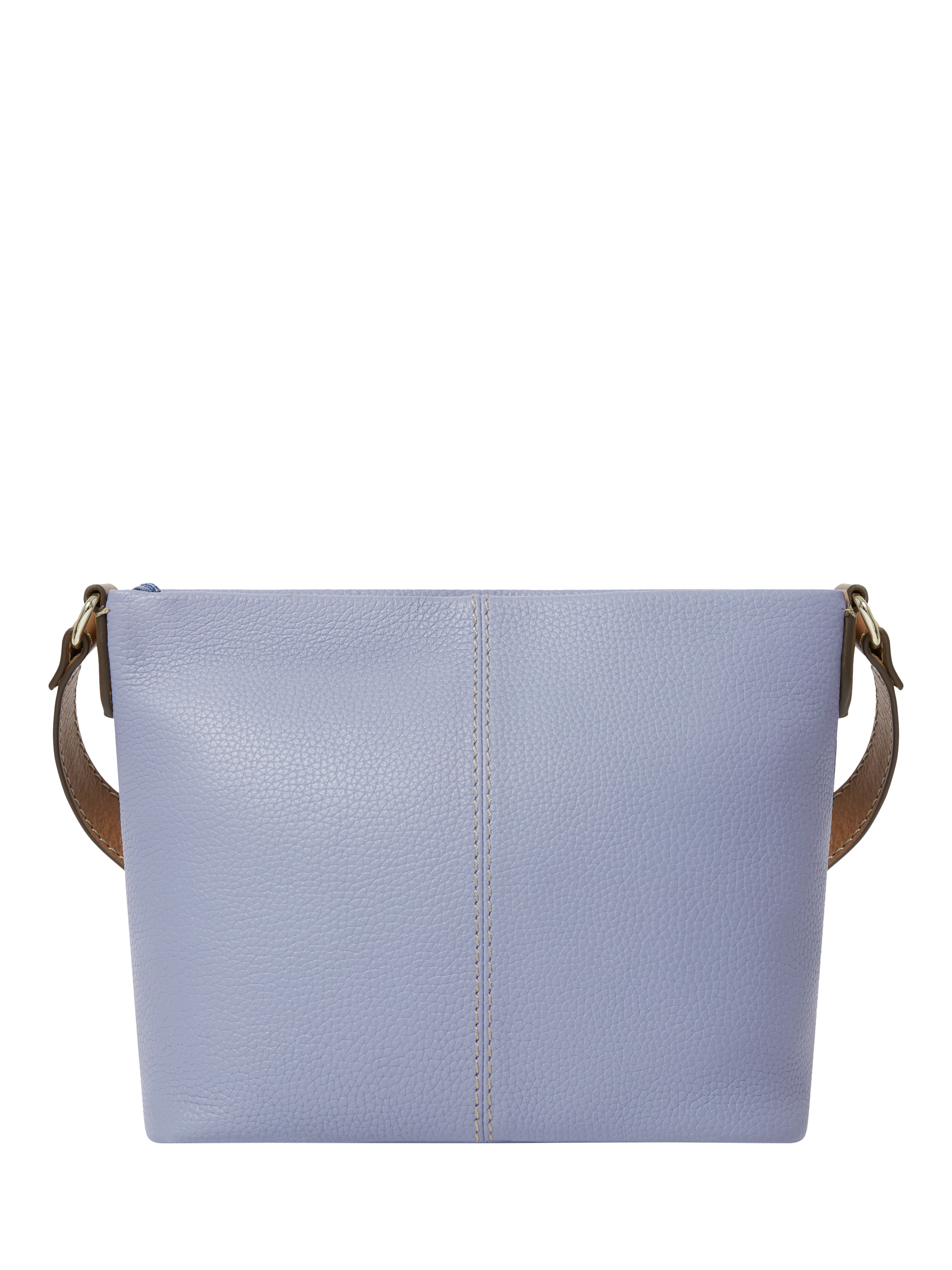 Product image 2 of 5, which shows OSPREY LONDON Savanna Leather Crossbody Bag, Purple