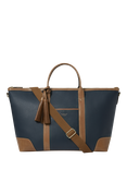 OSPREY LONDON Savanna Leather Weekender Bag, Navy