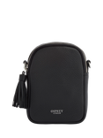 OSPREY LONDON Stella Leather Phone Bag, Black