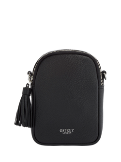 OSPREY LONDON Stella Leather Phone Bag - view 2, Black