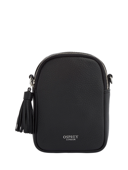 OSPREY LONDON Stella Leather Phone Bag - view 2, Black