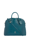 OSPREY LONDON Wentworth Leather Shoulder Bag, Teal