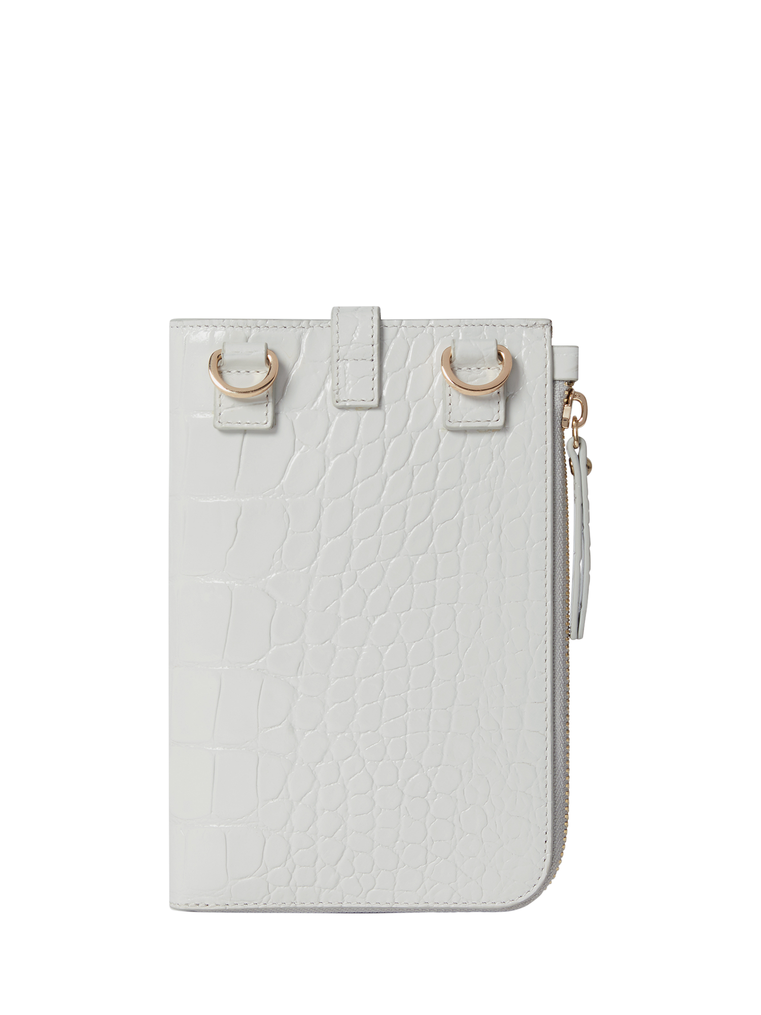 Product image 2 of 5, which shows OSPREY LONDON Wentworth Leather Phone Bag, Cloud