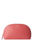 OSPREY LONDON Tilly Leather Makeup Bag, Guava