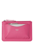 OSPREY LONDON Viva Leather Travel Pouch, Pink & Silver