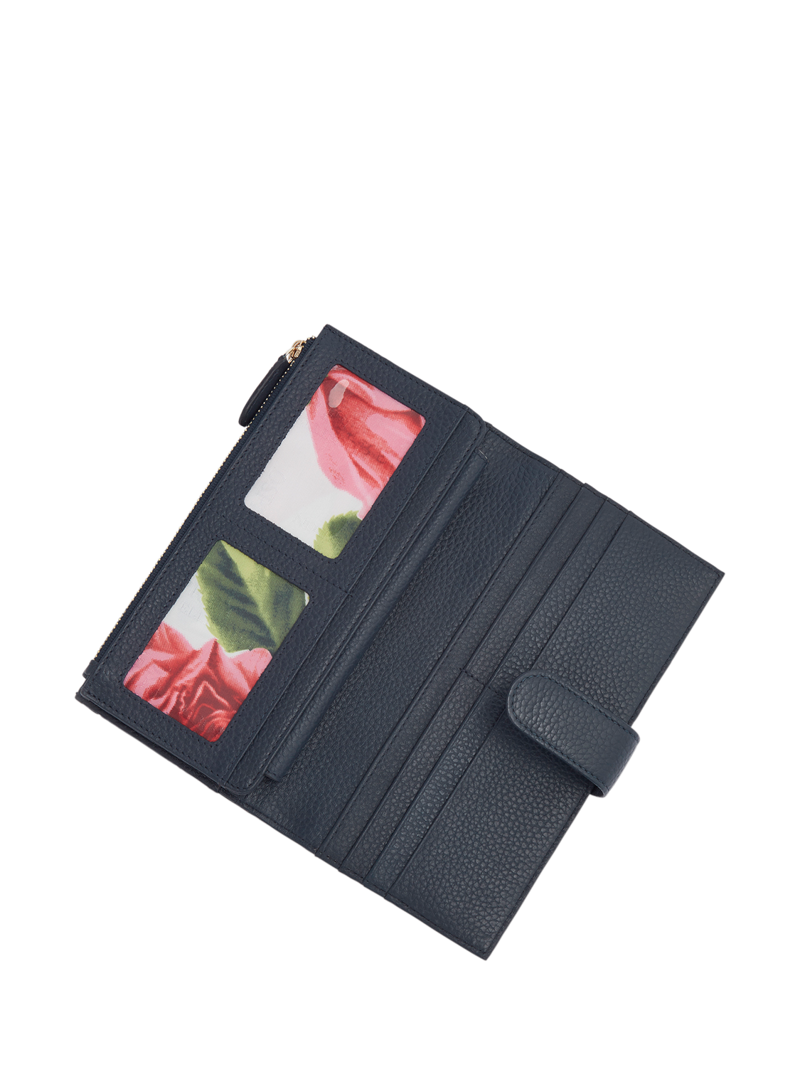 Product image 5 of 5, which shows OSPREY LONDON Savanna Leather Matinee Purse, Navy