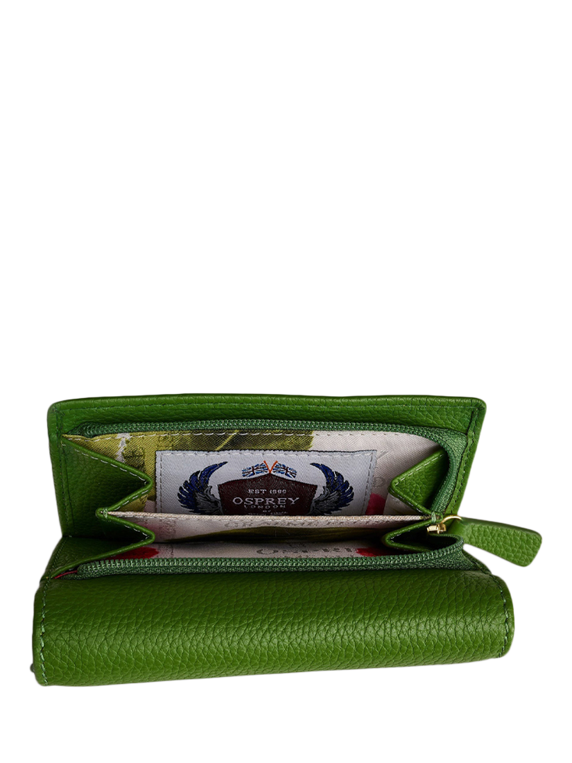 Product image 2 of 3, which shows OSPREY LONDON Tilly Leather Matinee Purse, Apple