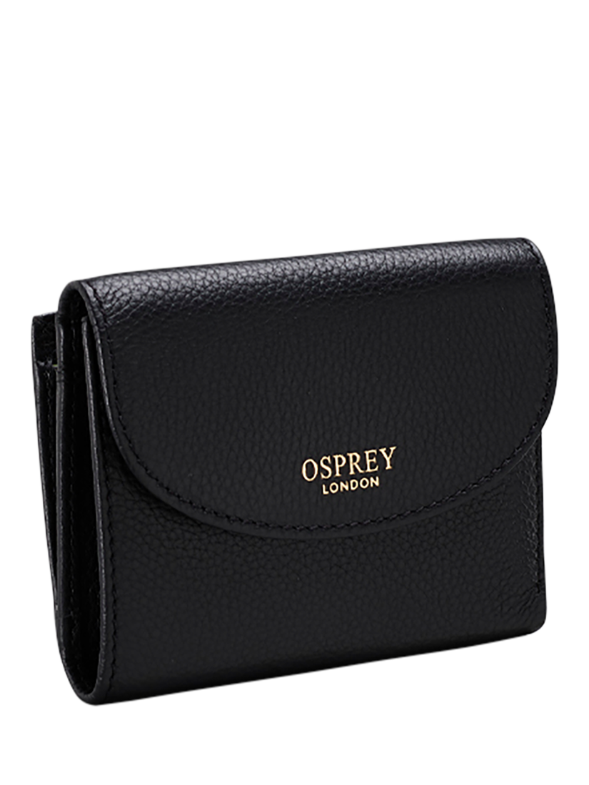 Product image 1 of 3, which shows OSPREY LONDON Tilly Leather Matinee Purse, Black
