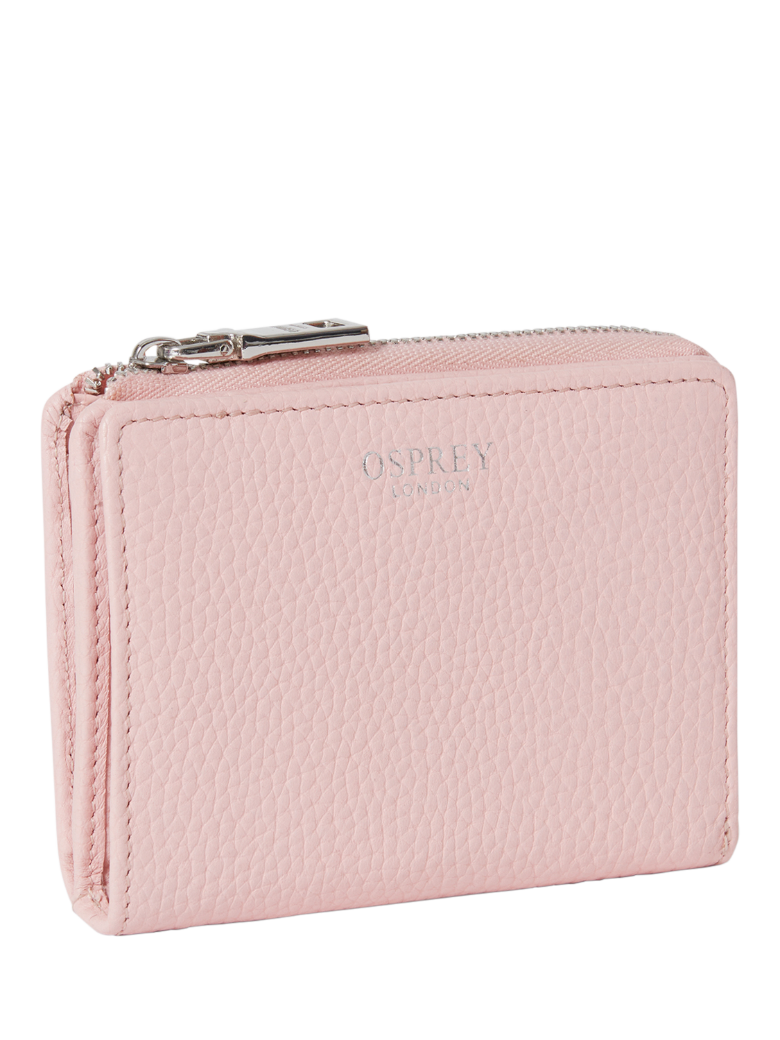 Product image 2 of 5, which shows OSPREY LONDON Petite Leather Popper Purse, Blush