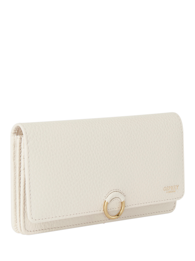 Product image 2 of 5, which shows OSPREY LONDON Harper Leather Matinee Purse, Dove