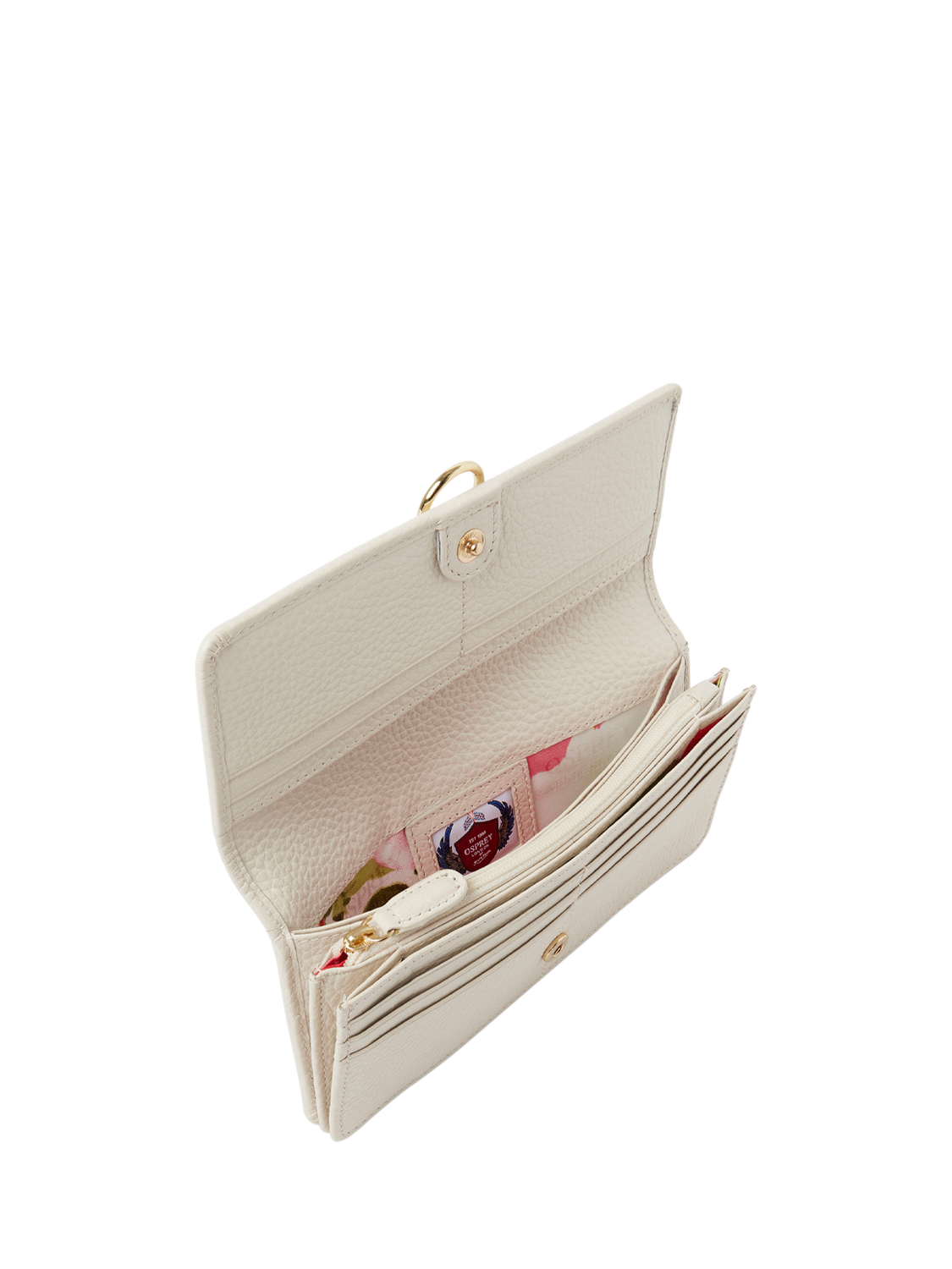 Product image 4 of 5, which shows OSPREY LONDON Harper Leather Matinee Purse, Dove