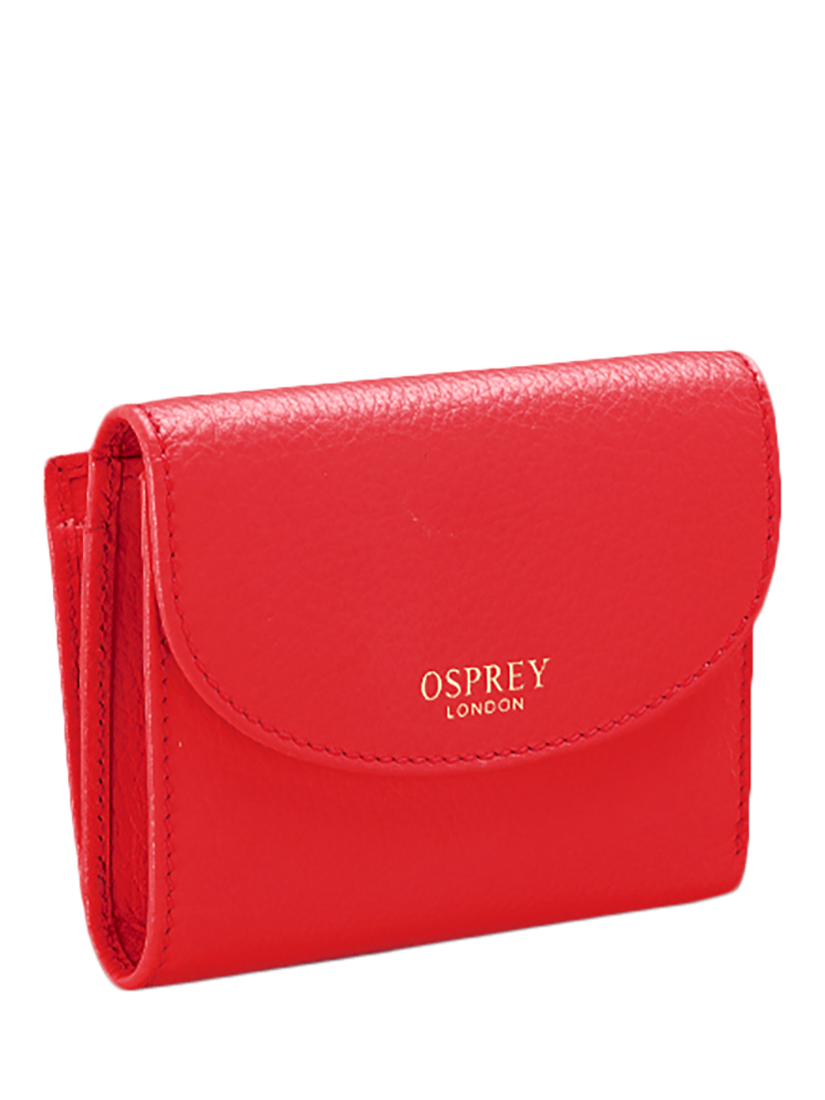 Product image 1 of 3, which shows OSPREY LONDON Tilly Leather Matinee Purse, Light Red