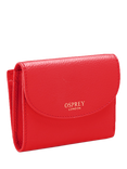 OSPREY LONDON Petite Leather Popper Purse, Light Red