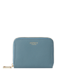 OSPREY LONDON Collier Leather Zip Purse, Light Teal