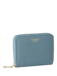 OSPREY LONDON Collier Leather Zip Purse, Light Teal