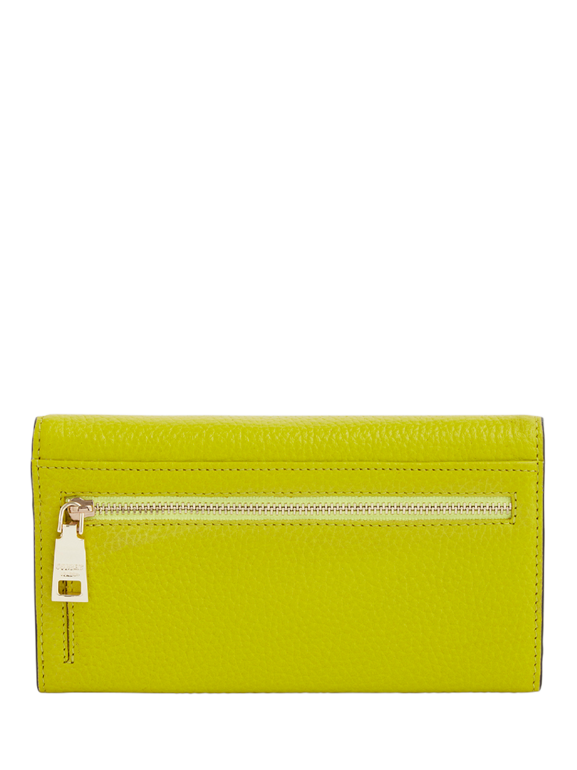 Product image 2 of 6, which shows OSPREY LONDON Hendrix Leather Matinee Purse, Neon