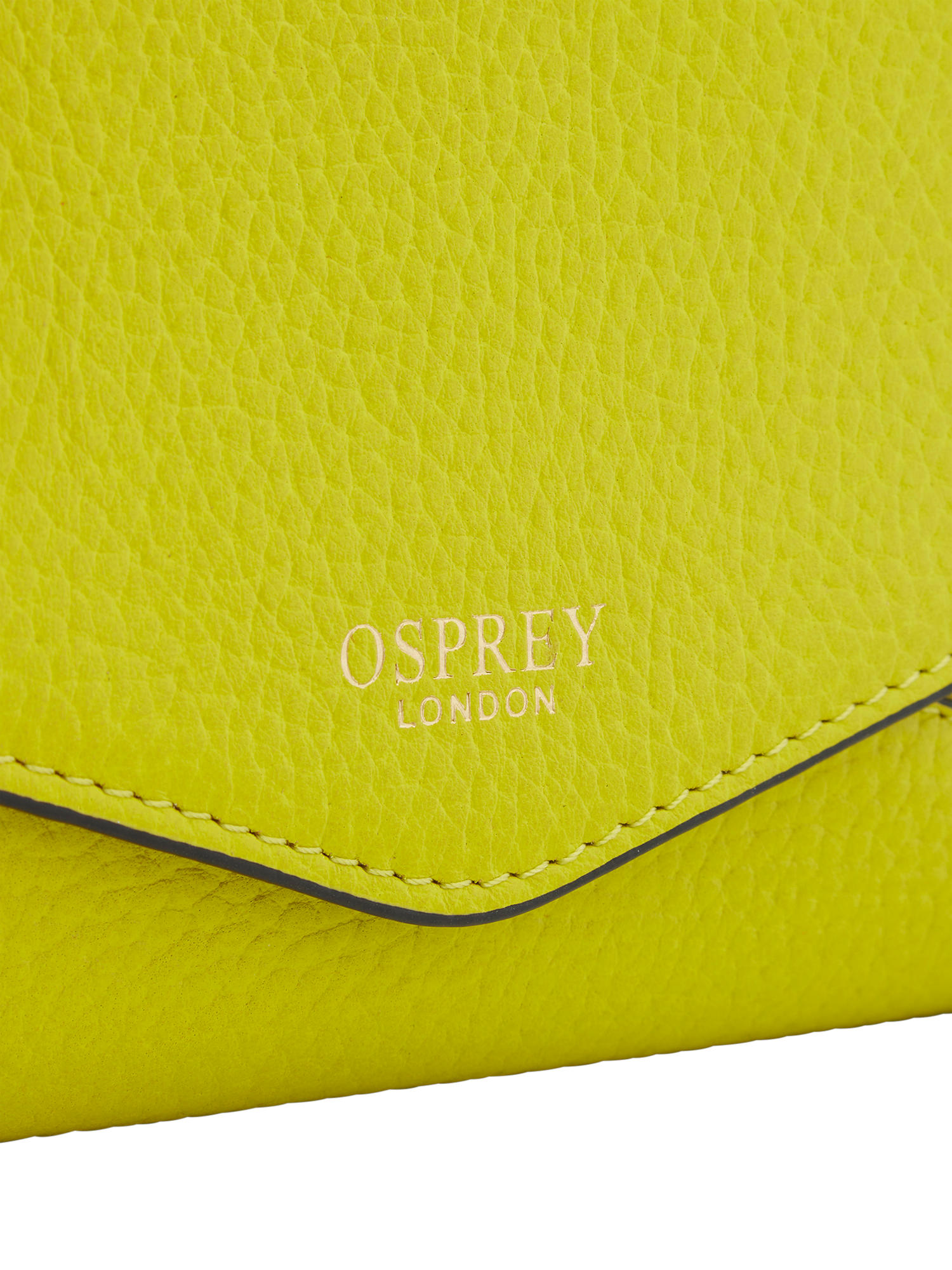 Product image 4 of 6, which shows OSPREY LONDON Hendrix Leather Matinee Purse, Neon