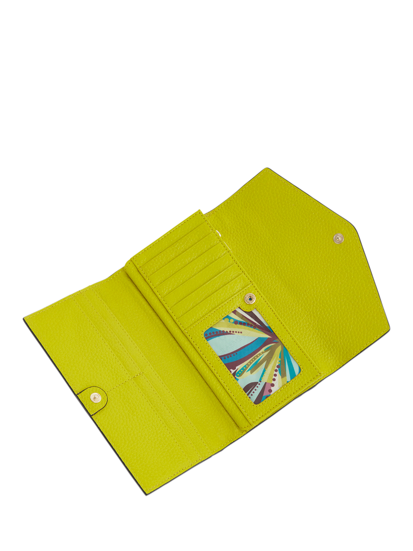 Product image 6 of 6, which shows OSPREY LONDON Hendrix Leather Matinee Purse, Neon