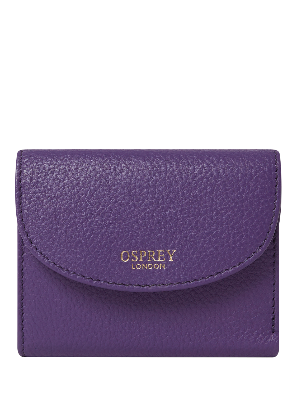 Product image 1 of 6, which shows OSPREY LONDON Tilly Leather Matinee Purse, Purple