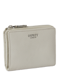 OSPREY LONDON Stella Medium Leather Zip Purse, Taupe