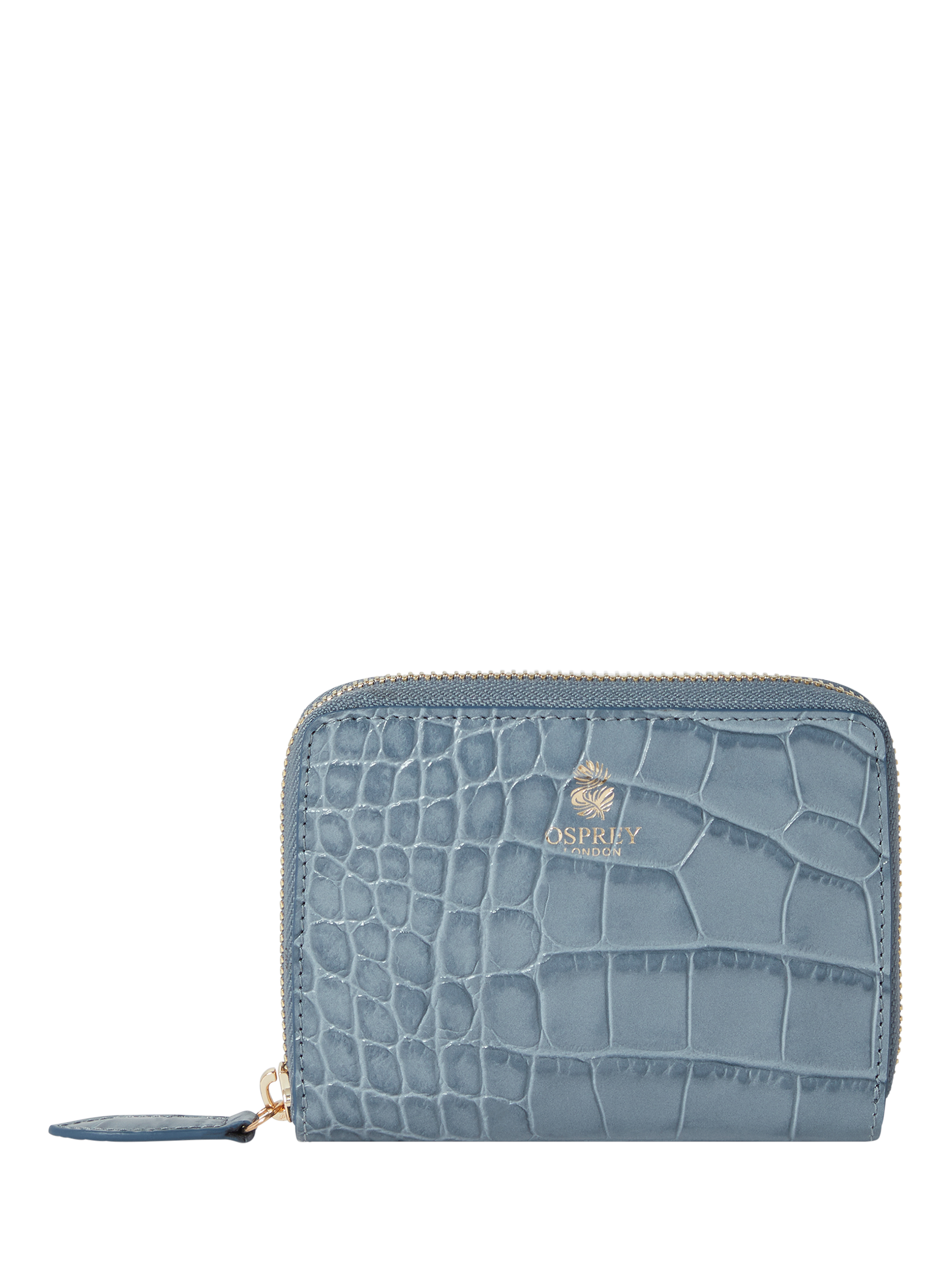 OSPREY LONDON Wentworth Medium Croc Effect Leather Purse