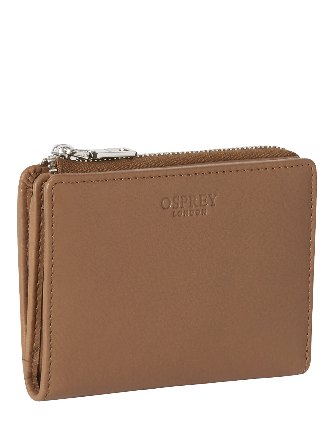 Product image 3 of 6, which shows OSPREY LONDON Mini Kelso Leather Purse, Tan