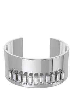 Reiss Lyra Linear Crystal Cuff, Silver