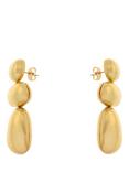 Reiss Dinah Dome Drop Earrings, Gold