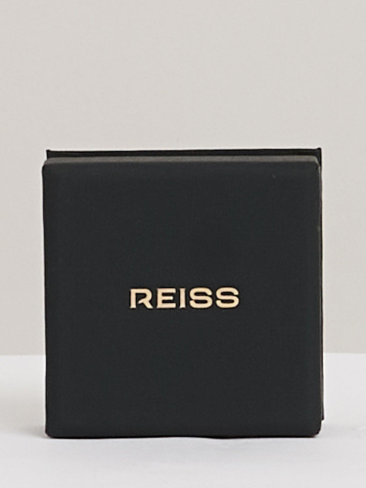 Product image 6 of 6, which shows Reiss Dinah Dome Drop Earrings, Gold